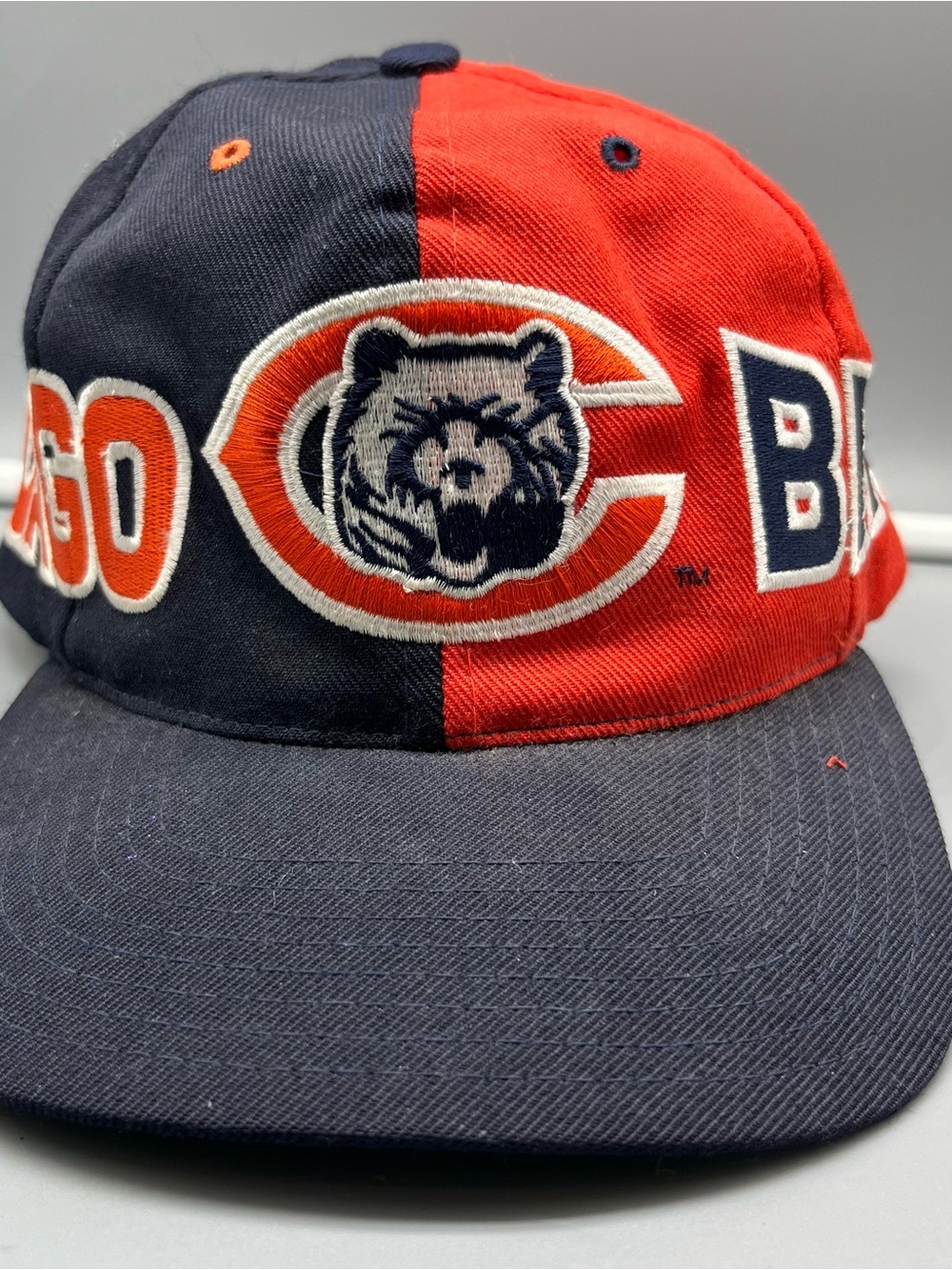 American Needle Chicago Bears NFL Snapback Hat Orange Navy Football Cap